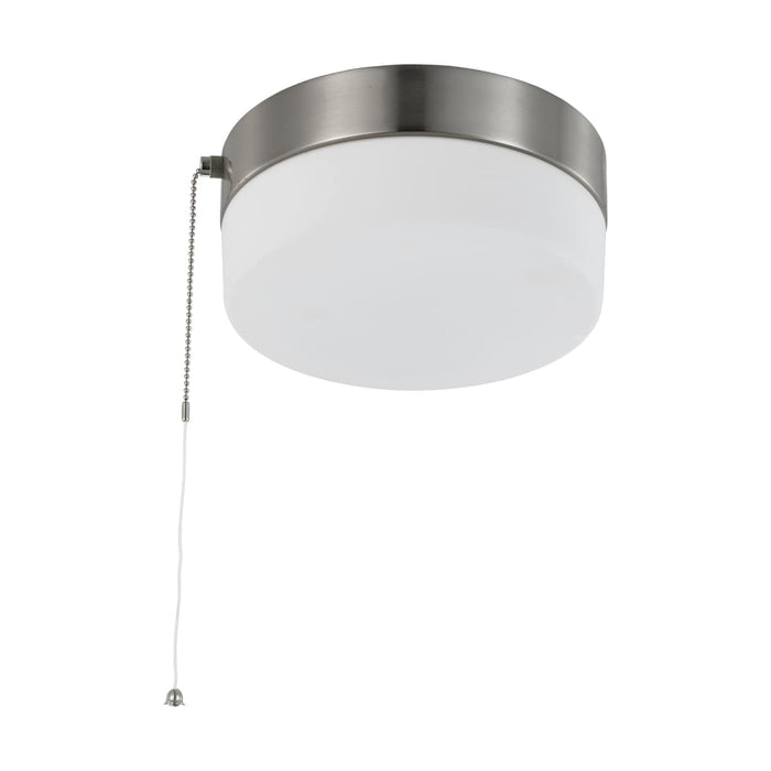 Flush Mount Nuvo 62-1566 12 Watt - 8 inch - LED Flush Mount Fixture with Pull Chain - Brushed Nickel with Frosted Glass Nuvo