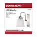 Vanity Nuvo 62-1567 8 Watt - LED 1 Light Vanity Fixture - 3000K - Brushed Nickel with Alabaster Glass Nuvo