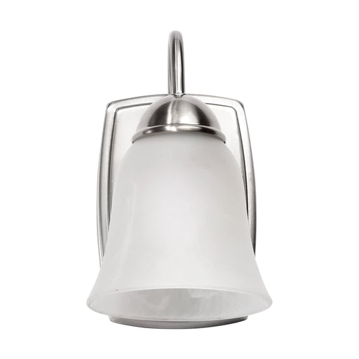Vanity Nuvo 62-1567 8 Watt - LED 1 Light Vanity Fixture - 3000K - Brushed Nickel with Alabaster Glass Nuvo