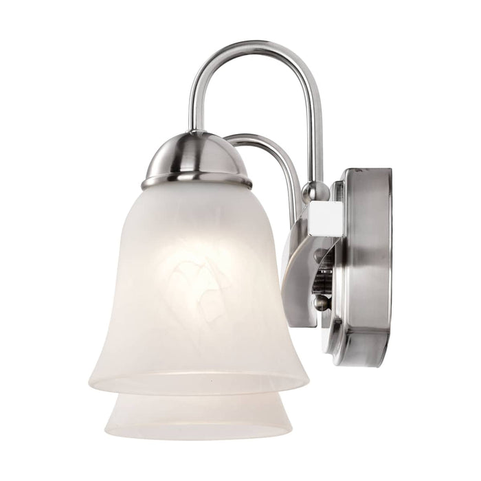 Vanity Nuvo 62-1568 15 Watt - LED 2 Light Vanity Fixture - 3000K - Brushed Nickel with Alabaster Glass Nuvo