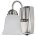 Vanity Nuvo 62-1569 8 Watt - LED 1 Light Vanity Fixture - 3000K - Brushed Nickel with Alabaster Glass - With Switch Nuvo