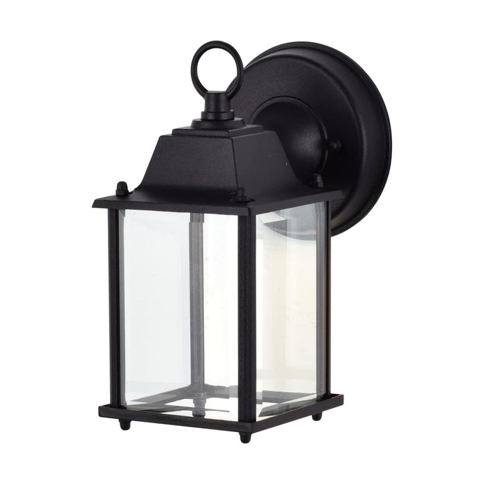 Wall Lantern Nuvo 62-1571 8 Watt - 3000K - LED Cube Lantern - Black Finish - Clear Beveled Glass Nuvo