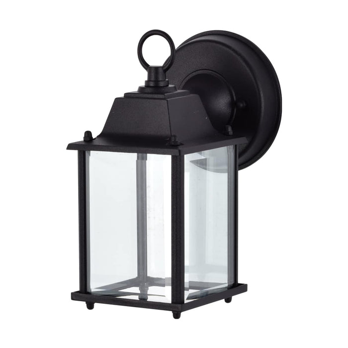 Wall Lantern Nuvo 62-1571 8 Watt - 3000K - LED Cube Lantern - Black Finish - Clear Beveled Glass Nuvo