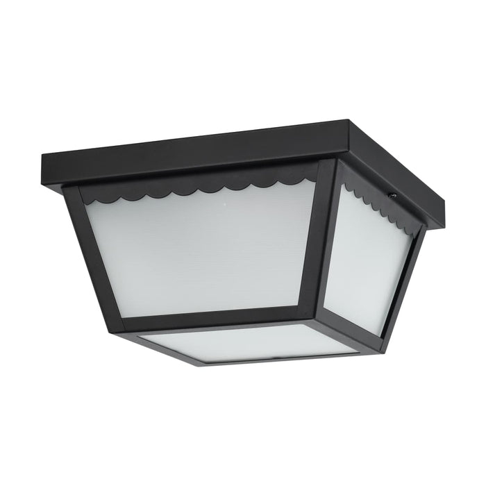 Flush Mount Nuvo 62-1572 12 Watt - 9 inch - LED Carport Flush Mount Fixture - 3000K - Dimmable - Black Finish with Frosted Glass Nuvo