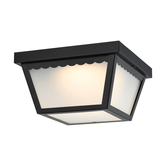 Flush Mount Nuvo 62-1572 12 Watt - 9 inch - LED Carport Flush Mount Fixture - 3000K - Dimmable - Black Finish with Frosted Glass Nuvo