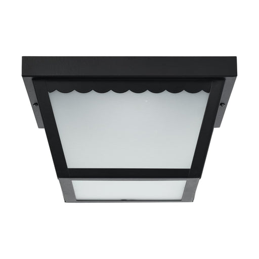 Flush Mount Nuvo 62-1572 12 Watt - 9 inch - LED Carport Flush Mount Fixture - 3000K - Dimmable - Black Finish with Frosted Glass Nuvo