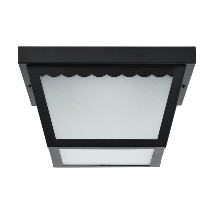 Flush Mount Nuvo 62-1572 12 Watt - 9 inch - LED Carport Flush Mount Fixture - 3000K - Dimmable - Black Finish with Frosted Glass Nuvo