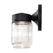 Mason Jar Nuvo 62-1573 8 Watt - 1 Light - Porch - Wall - Mason Jar Fixture - 3000K - Black Finish with Clear Glass Nuvo