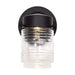 Mason Jar Nuvo 62-1573 8 Watt - 1 Light - Porch - Wall - Mason Jar Fixture - 3000K - Black Finish with Clear Glass Nuvo