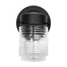 Mason Jar Nuvo 62-1573 8 Watt - 1 Light - Porch - Wall - Mason Jar Fixture - 3000K - Black Finish with Clear Glass Nuvo
