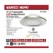 Surface Mount Nuvo 62-1582 4 inch - LED Surface Mount Fixture - CCT Selectable 3K/4K/5K - Brushed Nickel Nuvo