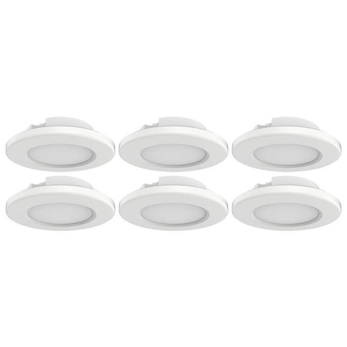 Surface Mount Nuvo 62-1590 4 inch - LED Surface Mount Fixture - 5000K - 6 Unit Contractor Pack - White - White Finish Nuvo