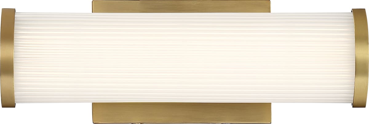 Vanity Nuvo 62-1591 Lena - LED Vanity - Brushed Brass with Striped Lens Nuvo