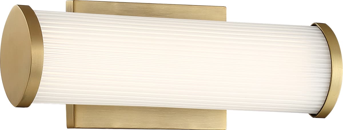 Vanity Nuvo 62-1591 Lena - LED Vanity - Brushed Brass with Striped Lens Nuvo