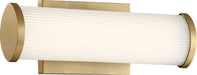 Vanity Nuvo 62-1591 Lena - LED Vanity - Brushed Brass with Striped Lens Nuvo