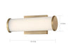 Vanity Nuvo 62-1591 Lena - LED Vanity - Brushed Brass with Striped Lens Nuvo