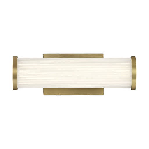 Vanity Nuvo 62-1591 Lena - LED Vanity - Brushed Brass with Striped Lens Nuvo