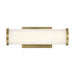 Vanity Nuvo 62-1591 Lena - LED Vanity - Brushed Brass with Striped Lens Nuvo