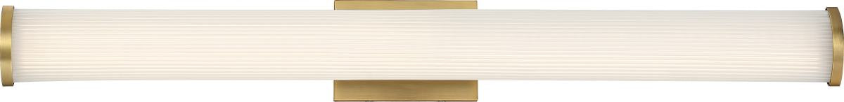Vanity Nuvo 62-1593 Lena - LED Vanity - Brushed Brass with Striped Lens Nuvo