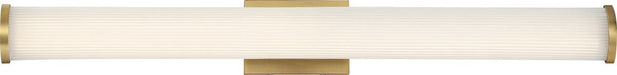 Vanity Nuvo 62-1593 Lena - LED Vanity - Brushed Brass with Striped Lens Nuvo