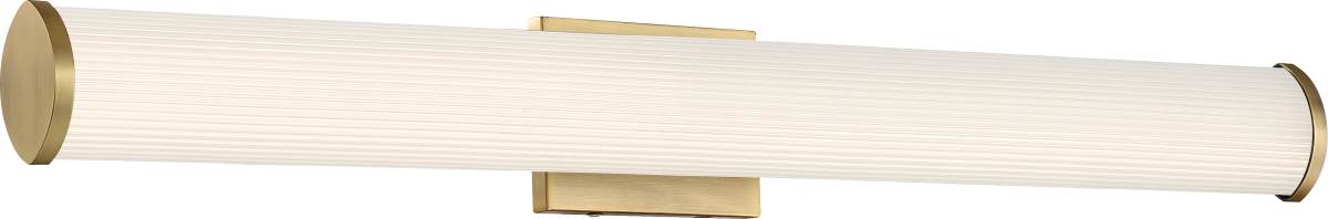Vanity Nuvo 62-1593 Lena - LED Vanity - Brushed Brass with Striped Lens Nuvo