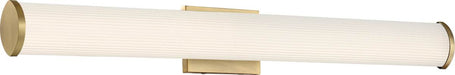 Vanity Nuvo 62-1593 Lena - LED Vanity - Brushed Brass with Striped Lens Nuvo