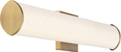 Vanity Nuvo 62-1593 Lena - LED Vanity - Brushed Brass with Striped Lens Nuvo
