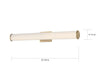 Vanity Nuvo 62-1593 Lena - LED Vanity - Brushed Brass with Striped Lens Nuvo
