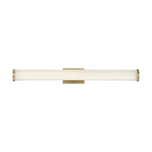 Vanity Nuvo 62-1593 Lena - LED Vanity - Brushed Brass with Striped Lens Nuvo