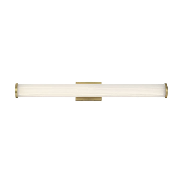 Vanity Nuvo 62-1593 Lena - LED Vanity - Brushed Brass with Striped Lens Nuvo