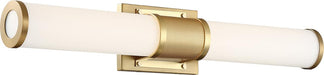 Vanity Nuvo 62-1602 Caper - LED Vanity - Brushed Brass with Frosted Lens Nuvo