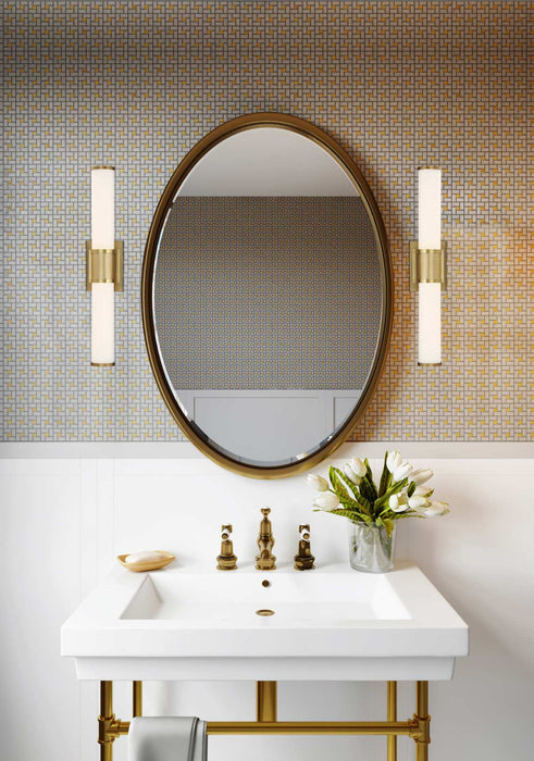 Vanity Nuvo 62-1602 Caper - LED Vanity - Brushed Brass with Frosted Lens Nuvo