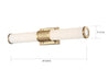Vanity Nuvo 62-1602 Caper - LED Vanity - Brushed Brass with Frosted Lens Nuvo