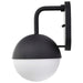 Wall Lantern Nuvo 62-1615 Atmosphere - 6W LED - Medium Wall Lantern - Matte Black with White Opal Glass Nuvo
