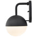 Wall Lantern Nuvo 62-1615 Atmosphere - 6W LED - Medium Wall Lantern - Matte Black with White Opal Glass Nuvo