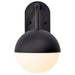Wall Lantern Nuvo 62-1615 Atmosphere - 6W LED - Medium Wall Lantern - Matte Black with White Opal Glass Nuvo