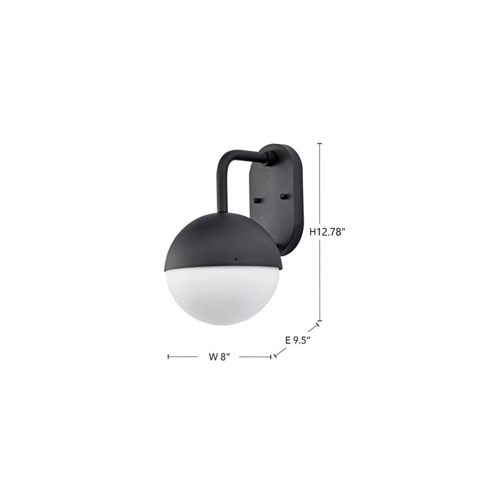 Wall Lantern Nuvo 62-1615 Atmosphere - 6W LED - Medium Wall Lantern - Matte Black with White Opal Glass Nuvo