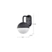 Wall Lantern Nuvo 62-1615 Atmosphere - 6W LED - Medium Wall Lantern - Matte Black with White Opal Glass Nuvo