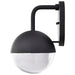Wall Lantern Nuvo 62-1616 Atmosphere - 6W LED - Medium Wall Lantern - Matte Black with Clear Seeded Glass Nuvo