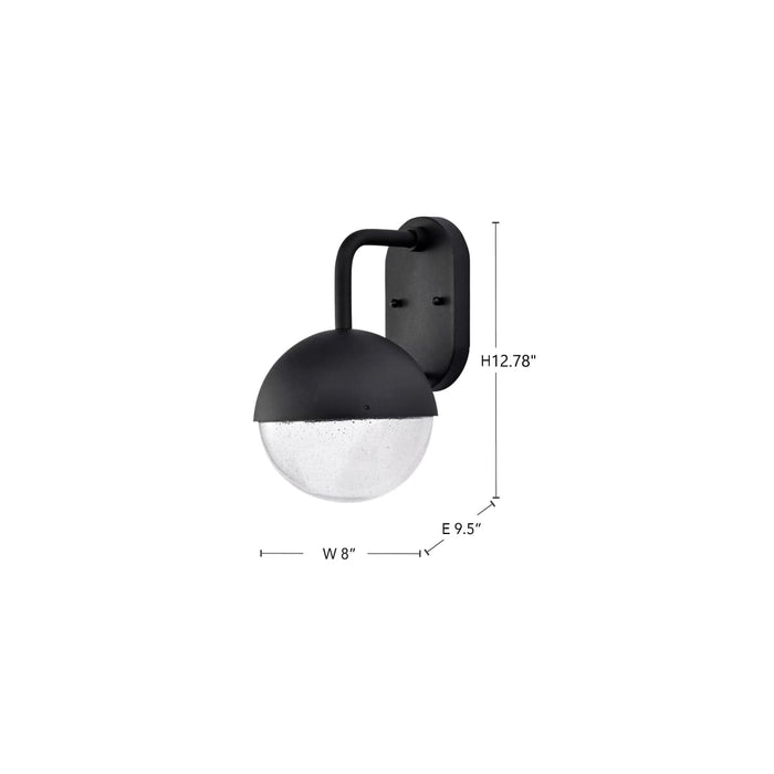 Wall Lantern Nuvo 62-1616 Atmosphere - 6W LED - Medium Wall Lantern - Matte Black with Clear Seeded Glass Nuvo
