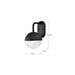 Wall Lantern Nuvo 62-1616 Atmosphere - 6W LED - Medium Wall Lantern - Matte Black with Clear Seeded Glass Nuvo