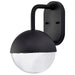 Wall Lantern Nuvo 62-1616 Atmosphere - 6W LED - Medium Wall Lantern - Matte Black with Clear Seeded Glass Nuvo