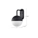 Wall Lantern Nuvo 62-1617 Atmosphere - 10W LED - Large Wall Lantern - Matte Black with White Opal Glass Nuvo