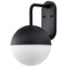 Wall Lantern Nuvo 62-1617 Atmosphere - 10W LED - Large Wall Lantern - Matte Black with White Opal Glass Nuvo