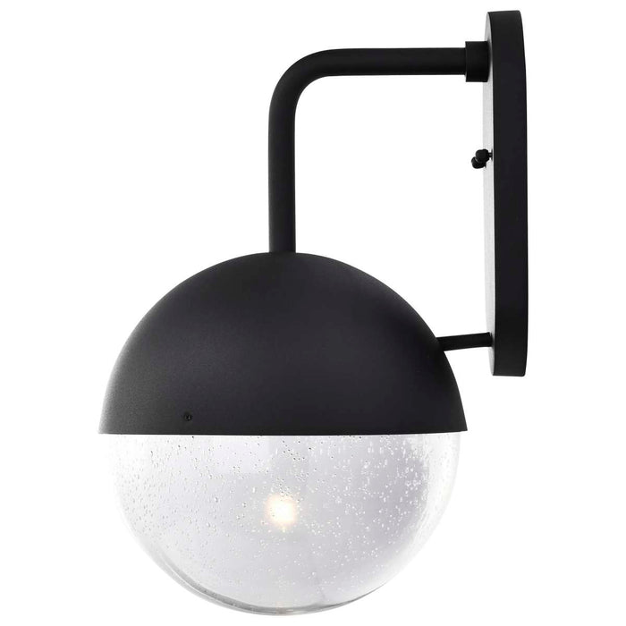 Wall Lantern Nuvo 62-1618 Atmosphere - 10W LED - Large Wall Lantern - Matte Black with Clear Seeded Glass Nuvo