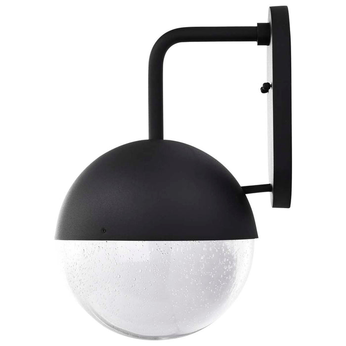 Wall Lantern Nuvo 62-1618 Atmosphere - 10W LED - Large Wall Lantern - Matte Black with Clear Seeded Glass Nuvo