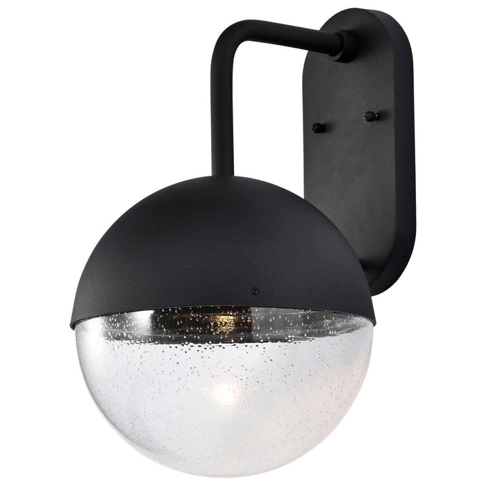Wall Lantern Nuvo 62-1618 Atmosphere - 10W LED - Large Wall Lantern - Matte Black with Clear Seeded Glass Nuvo