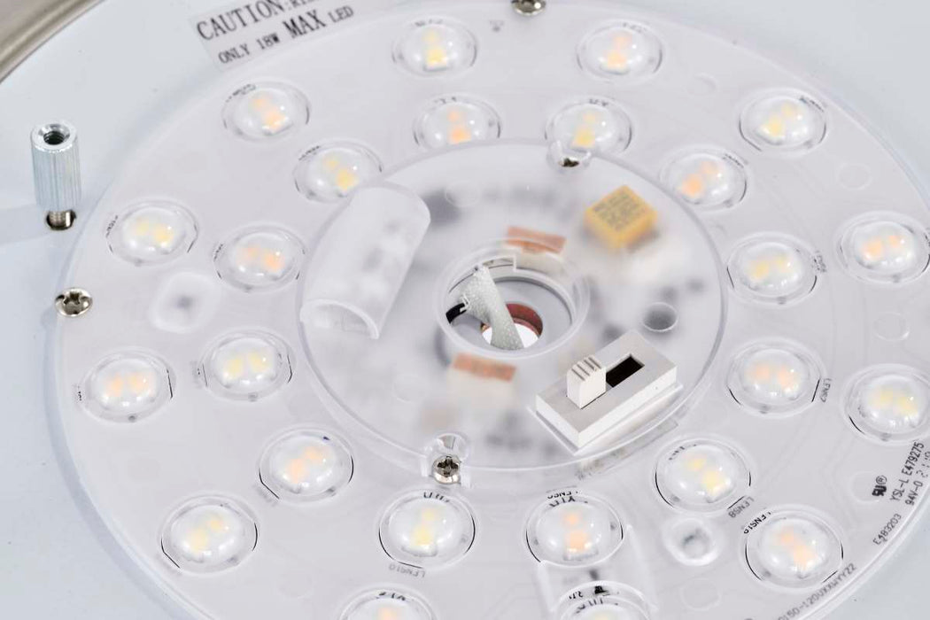 Flush Mount Nuvo 62-1635 Glamour LED 10 inch - Flush Mount Fixture - Brushed Nickel Finish - CCT Selectable 3K/4K/5K Nuvo