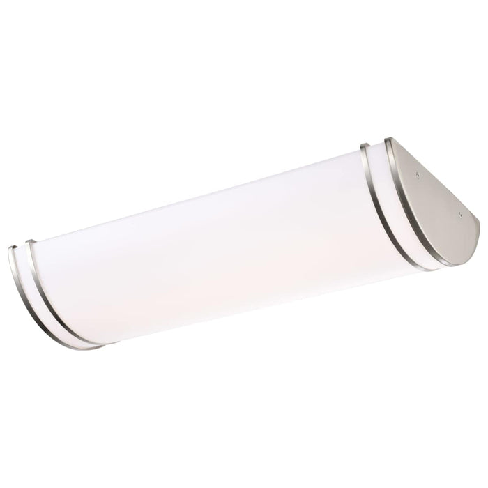 Flush Mount Nuvo 62-1639 Glamour LED 25 inch - Linear Flush Mount Fixture - Brushed Nickel Finish - CCT Selectable 3K/4K/5K Nuvo
