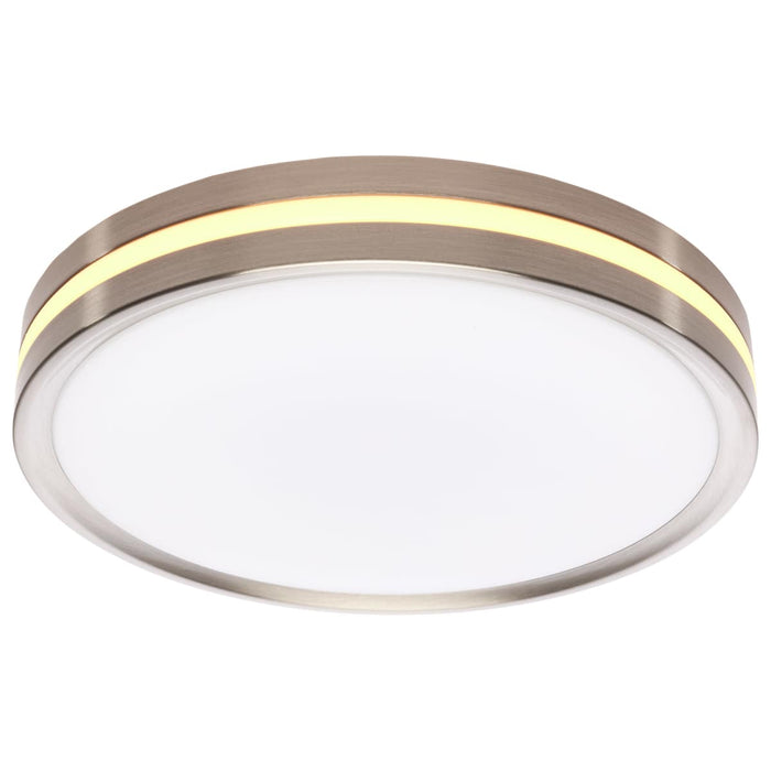 Flush Mount Nuvo 62-1690 11 Inch Surface Mount with Night Light - 5 CCT Selectable - Brushed Nickel Finish Nuvo